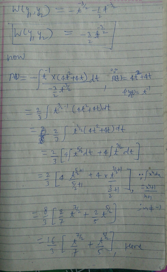 Wly = - + 2 2 - 3t دارم 2 how -- AO - (AX (48 + 4t dt Ret) - € +41 7 &yed = t A2- (44 + etdt th( 41² 441) at 2 3 2 [of th d