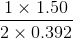 1 1.50 2 x 0.392