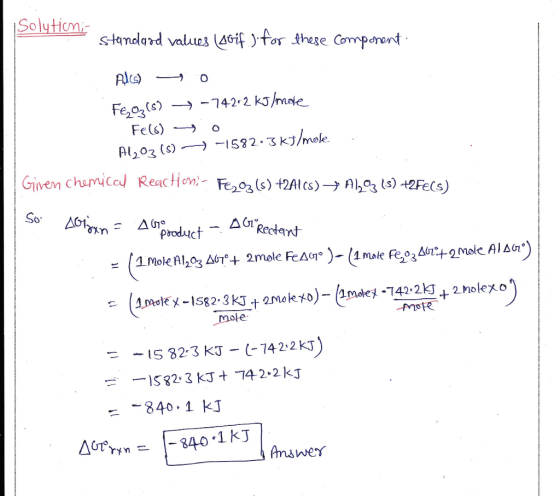 Solyticm Fe(s) 3 -→ 1532.3K/moke mole OR --IS 32,3 kJ-(-74 22 kJ) 40-1 Answer