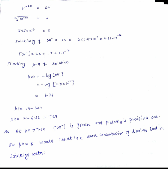 16-20 - 3) 10-20 - 53 s 2.158107 - solubithily of Of = 25 = 2x2.15X10?– 4.31x107 [on]= 25 = 4.31x1017 finding pon of solutio