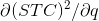 partial (STC)^{2}/partial q