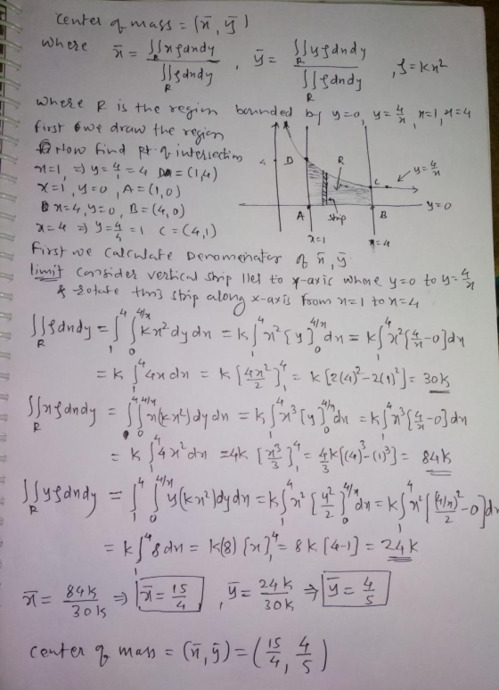 where } = { ugandy ,S=kn2 R. R 4D y=4 yzo A B strip 2-1 14 4 41x 4 410 4 Center of mass=ln, jl ñ= slagandy Ileandy I Sandy wh