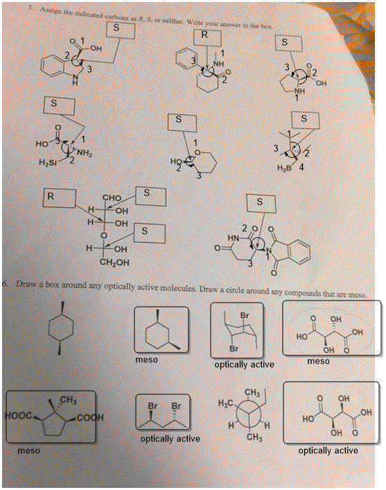 S. Assign the indicated carbons as R. S, or neither. Write your answer io the box он NH NH но NH H3Si CHO он HN CH2OH Draw a