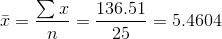 Σ2, 130.51 = 5.4604