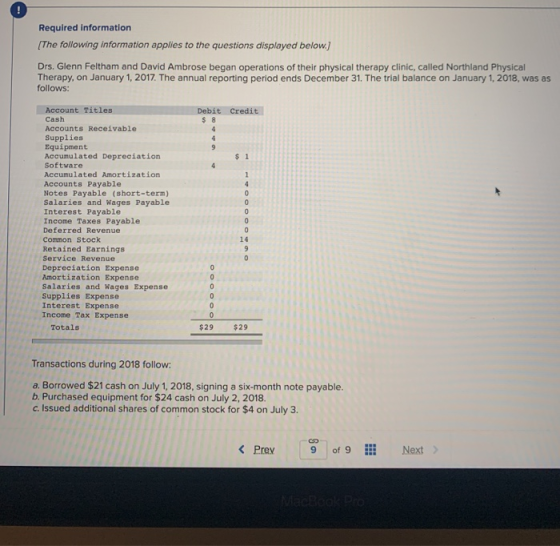 Required information [The following information applies to the questions displayed below.) Drs. Glenn Feltham and David Ambro
