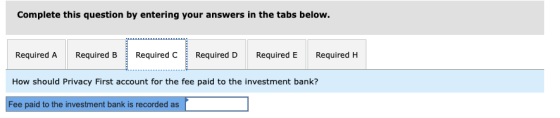 Complete this question by entering your answers in the tabs below. Required A Required B Required C Required D Required E Req