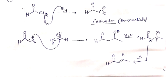 CH2 Carboanion (ntermediake) OH H20 HC H