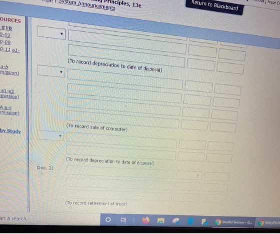 Ny Principles, 13e TRI System Announcements Return to Blackboard OUT Jesse o 7 OURCES #10 0-02 0-08 0-11 al- FEEL (To record