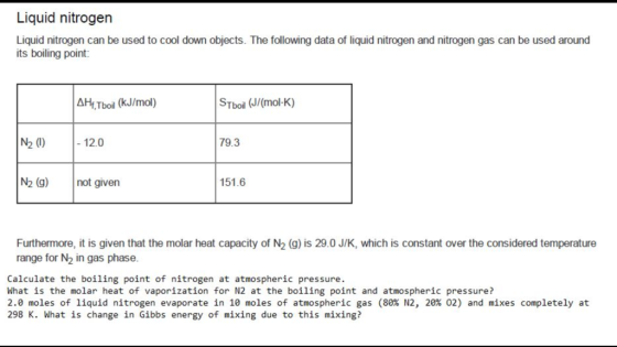 Liquid nitrogen can be used to cool down objects.