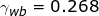 \small \gamma _{wb}=0.268