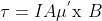 \tau =I A \mu^{'} \textup{x} \ B