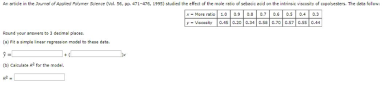 An article in the Journal of Applied Polymer Science (Vol. 56, pp. 471-476, 1995) studied the effect of the mole ratio of seb