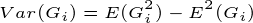 Var( Gi) = E(G) – E-(Gi)