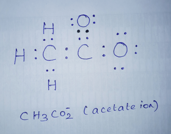 H:C: C :0: I:U 0:0 CH3co Cacetate ion)
