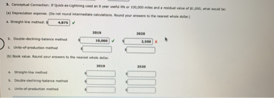 3. Conceptual Connection: If Quick-as-Lightning used an 8 year useful life or 100,000 miles and a residual value of $1,000, w