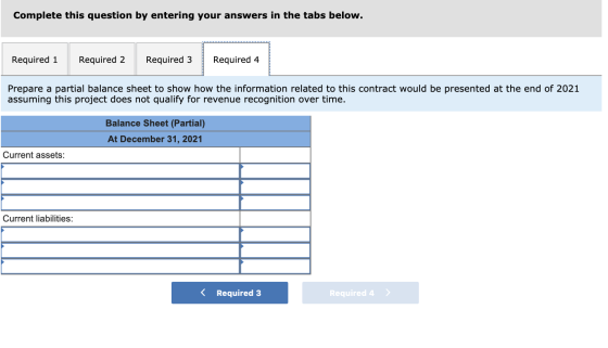 Complete this question by entering your answers in the tabs below. Required 1 Required 2 Required 3 Required 4 Prepare a part