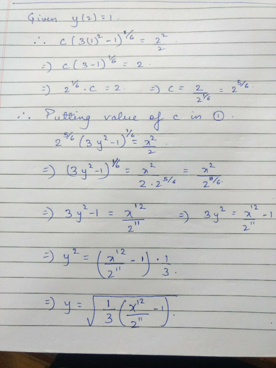 Given .. 4 (2)=L (2 - 1) - .و = (1-3) 2 = . د ( = 2 = .. Putting value of c in 0. *يتان : اسود وفد اس