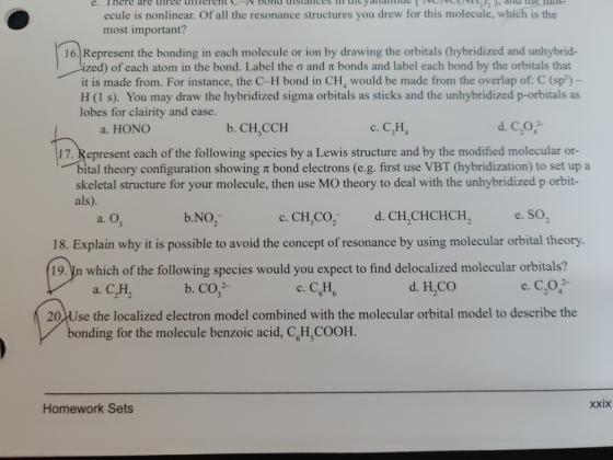 e. Tee die de u n C-N DUMU uisthus Uryan Jan C mor ecule is nonlinear. Of all the resonance structures you drew for this mole