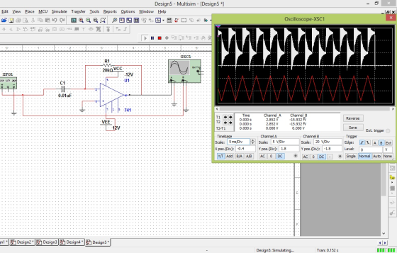 Llox Designs - Multisim - [Design5 *] Edit View Place MCU Simulate Transfer Tools Reports Options Window Help 0 % O2@ gm * *