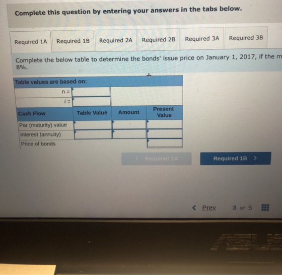 Complete this question by entering your answers in the tabs below. Required 1A Required 1B Required 2A Required 2B Required 3