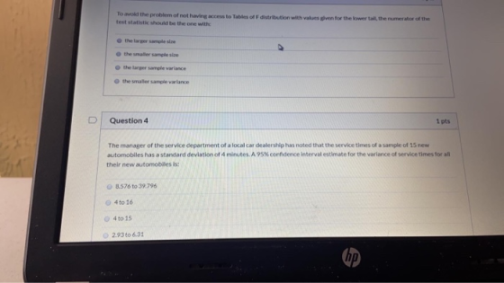 To avoid the problem of not having access to Tables of distribution with values given for the lower tall, the numerator of th