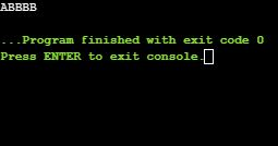 program finished with exit code 0 Press ENTER to exit console