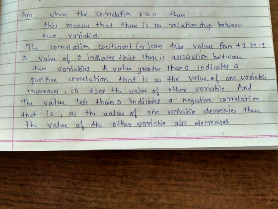 this meas that thene is no relahim shap behacers A valu oy indiates that thec is aoathon betusce posive relathan that is a th