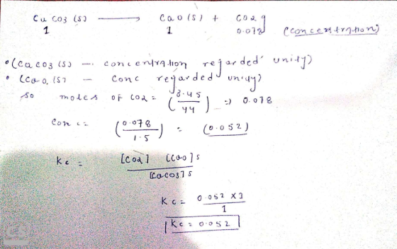 Cu coz (s] --- COO(S) + 0 00:29 .072 1 Cconcentrnton) unity) occa coz (so (coo, iso concentration regarded Conc regarded unit