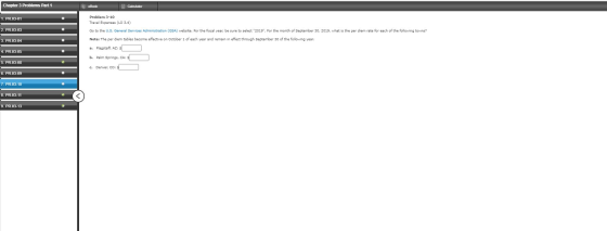 Chapter 3 Problems Part 1 eBook Calculator 1. PR.03-01 Problem 3-10 Travel Expenses (LO 3.4) 2. PR.03-03 Go to the U.S. Gener