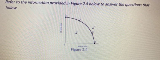 Refer to the information provided in Figure 2.4 below to answer the questions that follow. Hybrid cars Motorcycles Figure 2.4