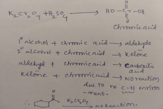 to K2.CY2-e, +H, sc2. ㅡㅡㅡㅡㅡ→ alcohol+ chrwmi c aial aud ent → ND Reaction.