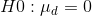 HO : μα = 0