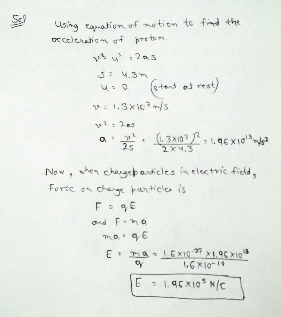 Sap Using eaatin of motion to find the occeleration df breton stont ot rest 31 2s 2.x4.3 No Force changep ostclesineletnic field on Chage antico is and F- o