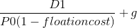 pi PO(1 - floationcost)