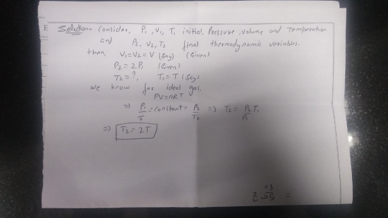then, iv )(Given 72 ue know for deal gas,