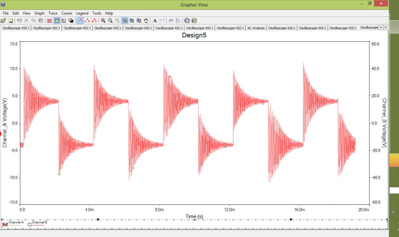 Grapher View File Edit View Graph Trace Cursor Legend Tools Help 9X Hà B | HH EH E|A | 8 8 8 8 8 8 | 4 | Ô K Ê Osciloscope-XS