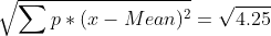 p * (x-Mean)2-V4.25