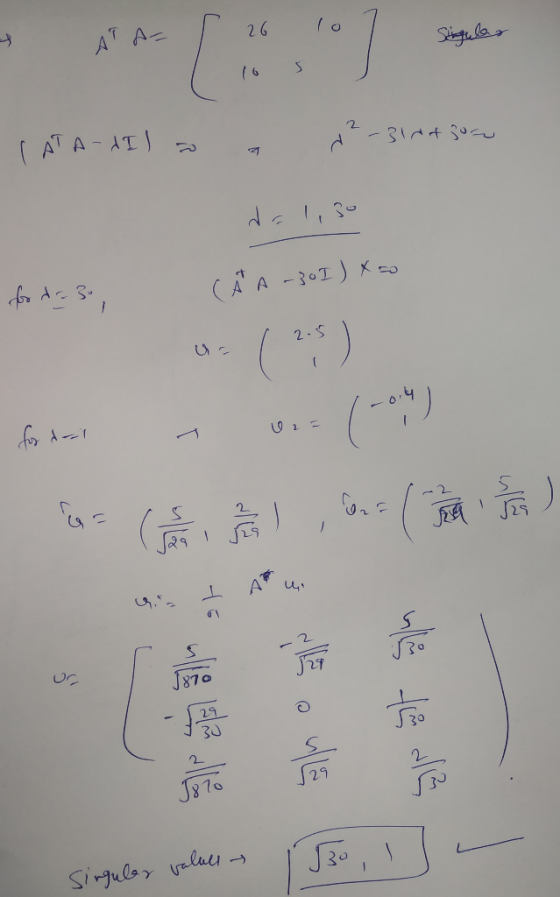 AT A 26 Singular I ATA-XI) - x-31 Not on da 1,30 for de 30 CA A-30I) x 50 2.5 = (s a l , ara (a ) ir Sirgules valull -