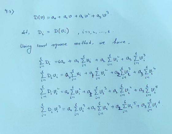 D (9) = + 4 9 + 0 0 + 9, 9 , (64, D. = D(95) , 1, 2, - , 6 , Using least square method, we have, 2, 4, 4 6 1 4 4 4 4 Dys, = 4