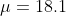 u= 18.1