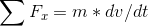 F1 = m* dv/dt