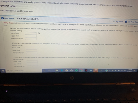 this assignment, you submit answers by question parts. The number of submissions remaining for each question part only change