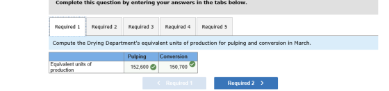 Complete this question by entering your answers in the tabs below. Required 1 Required 2 Required 3 Required 4 Required 5 Com
