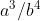 a^{3}/b^{4}