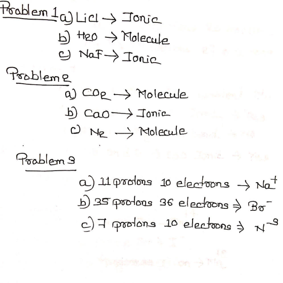 olecule. blem 2 a) CoeMolecule. O Ne Molecule Toablem Ss a)11p -ל Nat volons 10 elecoons o 36 elecoons ons 1o el