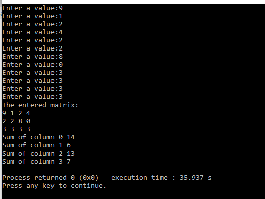 Enter a value:9 Enter a value:1 Enter a value: 2 Enter a value:4 Enter a value: 2 Enter a value: 2 Enter a value: 8 Enter a v