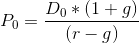 Po= Do*(1+9) (r-9)