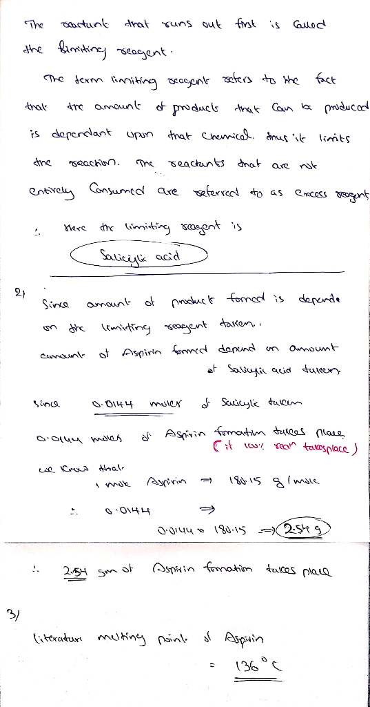 The voctunt that runs out first is called the biniting reagent. . The term limiting reagent sctors to the fact that the amoun