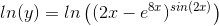 ln(y) =ln \left ( (2x-e^{8x})^{sin(2x)} \right )