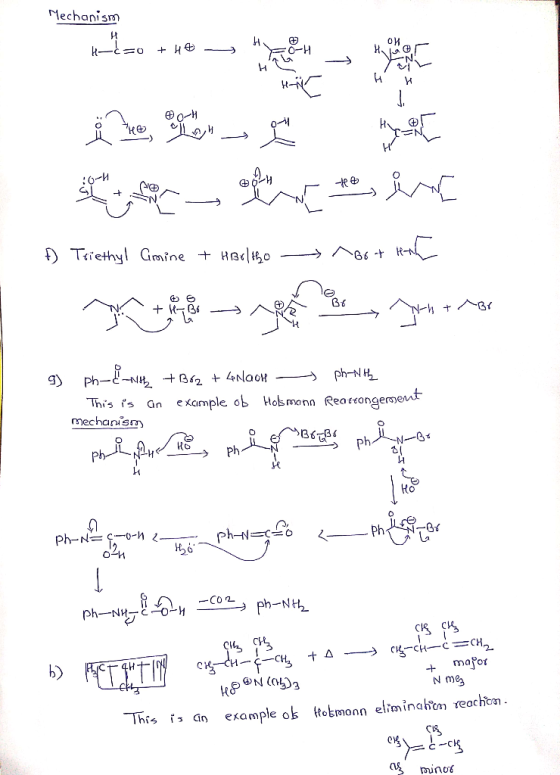Mechanism Н и ®о-и :6-H Triethyl Gmine Ha0 t Br ph--N B62 4Nao phNH an example ob Hobmann Reartongement This is mechanism ко
